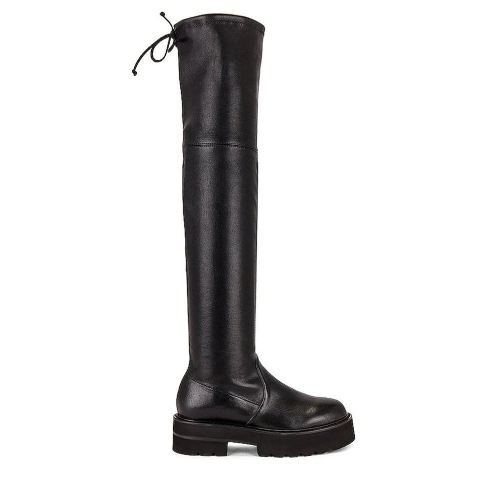 $1100 Stuart Weitzman Lowland Ultralift Over The Knee Boot BLACK 10.5 B (PB29)